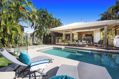 The private back deck and pool area offer a generous sense of space and complete seclusion.
