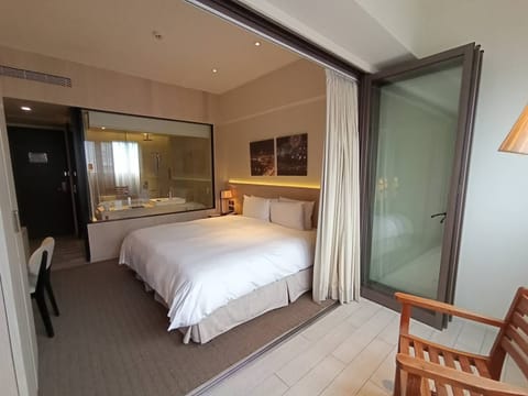 City View Double Room With Balcony | In-room safe, individually decorated, desk, iron/ironing board