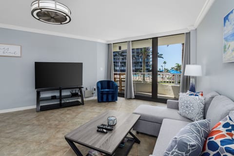 Living Area With Large Smart TV