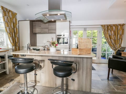 Fridge, dishwasher, toaster, cookware/dishes/utensils