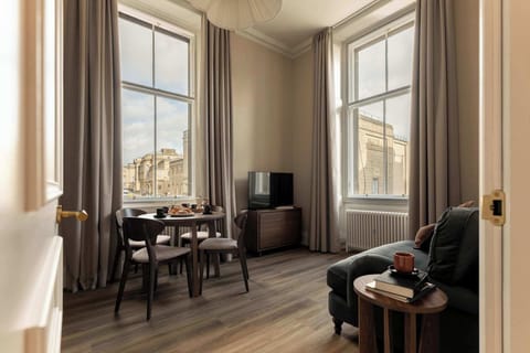 Living room with city views
