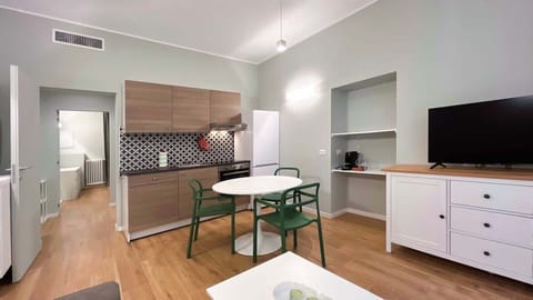 Living room with open kitchen