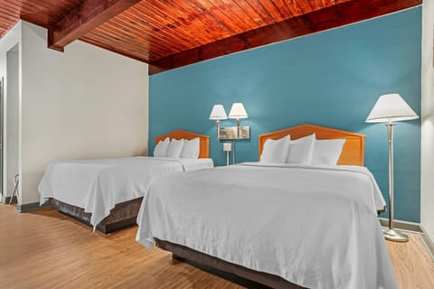 Room, 2 Queen Beds, Non Smoking | Desk, blackout drapes, free WiFi, bed sheets