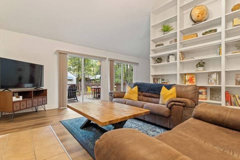 View of the living room.  We have a 55 in smart TV with streaming capabilities.