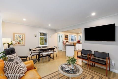 Open concept kitchen/dining/living room. Cozy with enough room for everyone.