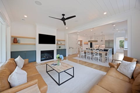 Gorgeous open interior with chic furniture