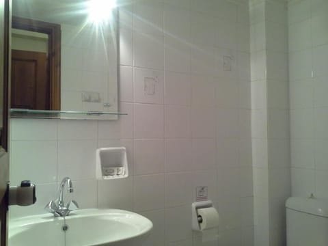 Economy Semi-Basement Apartment | Bathroom | Shower, hair dryer, towels