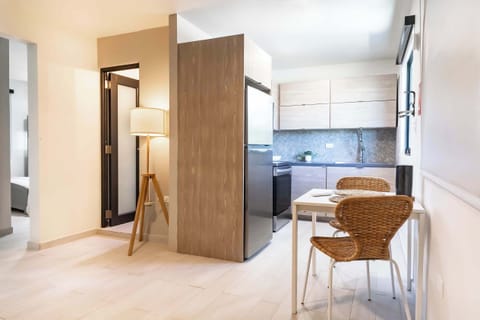Kitchen with Oven and Small Dining Area