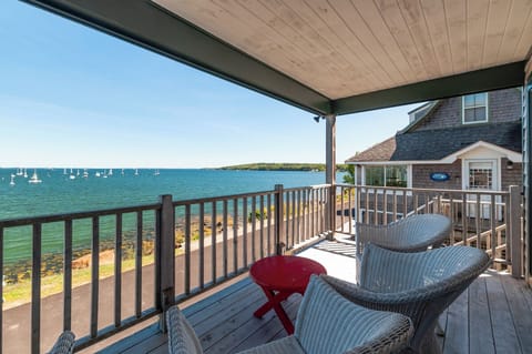 Deck overlooking Rockland Harbor