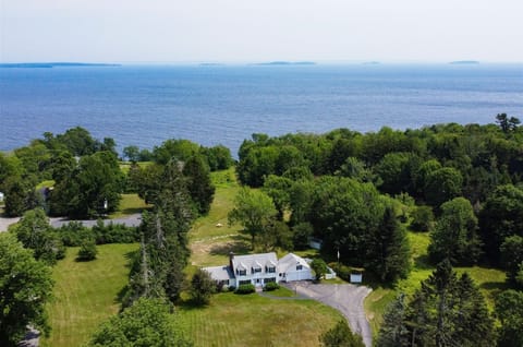 Aerial of the House and Ocean