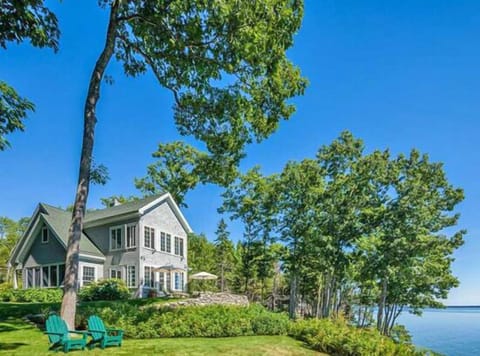 View from the water of the house