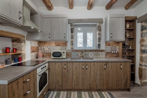Family House, Balcony, Sea View | Private kitchen | Electric kettle, toaster