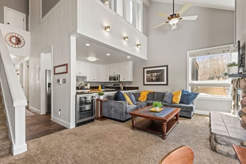 Welcome to our cozy ski condo -steps from skiing.  Great Room