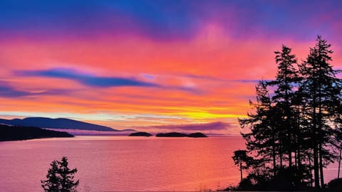 Sunset view from the property