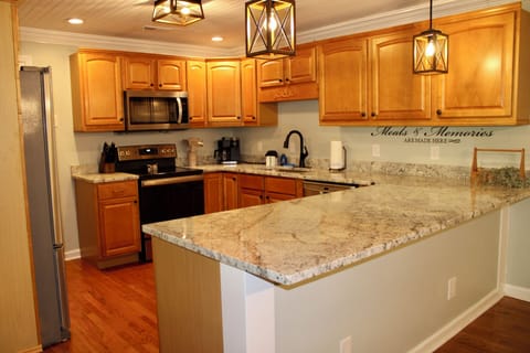Fully Equipped kitchen fits all of your cooking needs.
