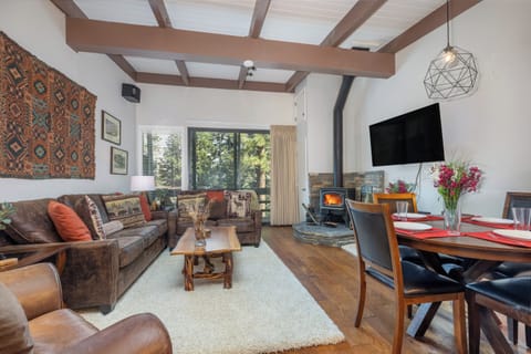Vaulted ceilings give our condo a spacious feel, with lots of natural light