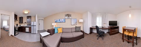 Suite, 1 Bedroom | Private kitchen | Fridge, microwave, oven, stovetop