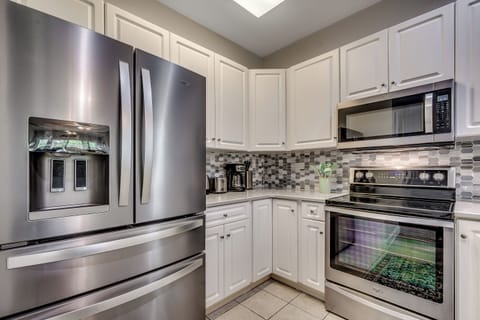 Stainless steel appliances, plenty of storage, and everything you need for your stay.
