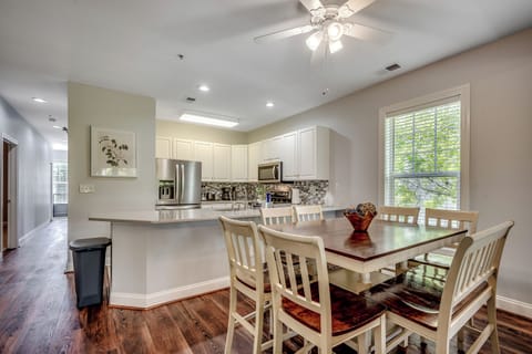 Bright, open, and super inviting—this is the heart of your home away from home.