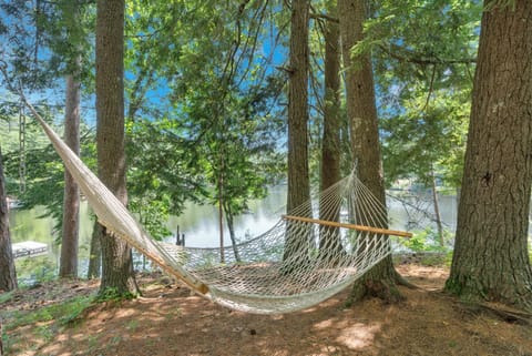 Abigail said "We had a great stay! We loved the lake, kayaking, canoeing, and swimming.  The house was just what we needed for our  multi-generational family. The kids loved the hammock and the fire pit!"