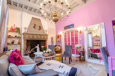 Pink paradise living area to enjoy