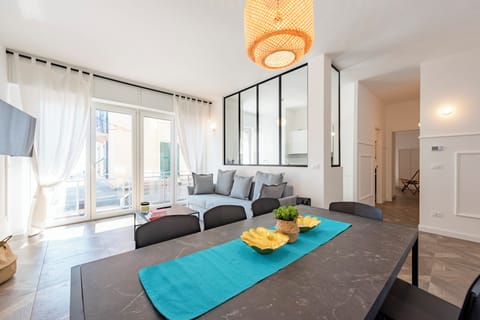 Apartment, 3 Bedrooms, Balcony, Partial Sea View | Living area | 43-inch TV with digital channels