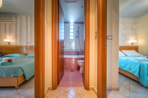 Pillowtop beds, in-room safe, blackout drapes, soundproofing