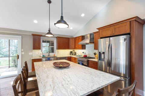 Tons of counter space in the fully equipped kitchen