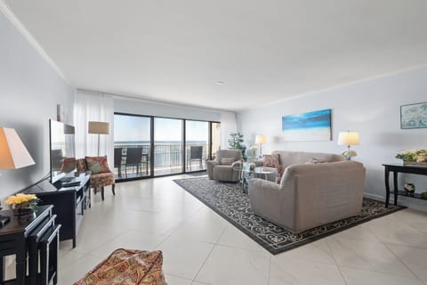 Living Room to Oceanfront Balcony