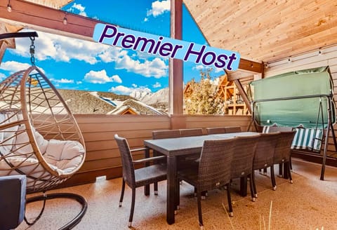 Soak in the mountain views from the spacious covered balcony.
