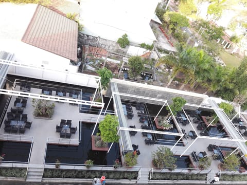 Outdoor banquet area