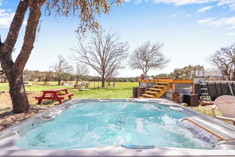 The hot tub is the perfect place for stargazing at night