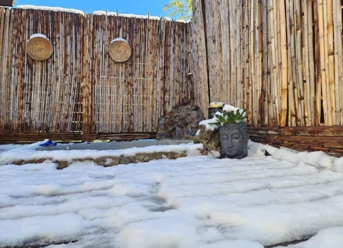 Comfort Cabin, Patio, Mountain View | Private spa tub