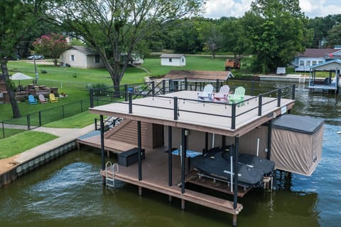Roof deck with views of the lake