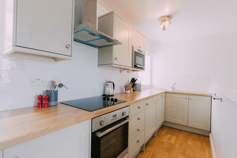 The Parlour Galley Style Kitchen at Trevalgan Farm Holidays