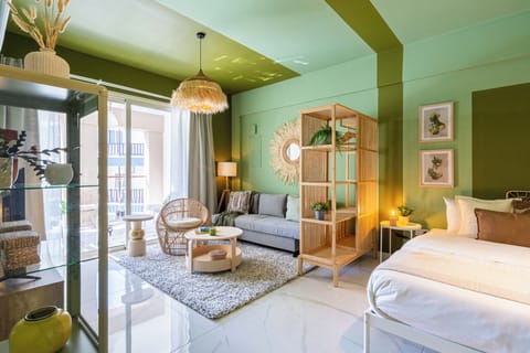 Studio, 1 Double Bed, Balcony, City View | Premium bedding, blackout drapes, iron/ironing board, WiFi (free)