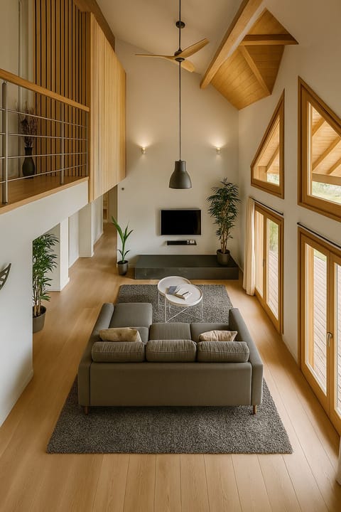 Superior Apartment, Garden View | Living area | Flat-screen TV