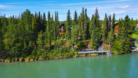 Private riverfront retreat with personal fishing dock!