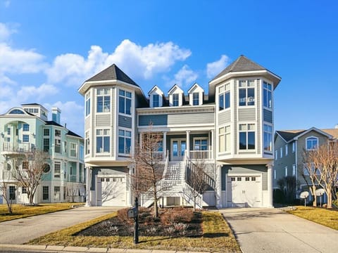 Experience stunning bayfront views from this charming home featuring unique architectural details and spacious interiors.