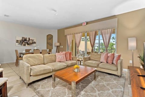 Living room with a romantic decoration, perfectly prepared for family gathering.