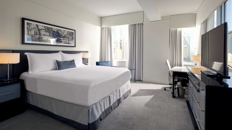 In-room safe, desk, laptop workspace, blackout drapes