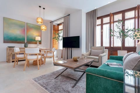 Apartment (2 Bedrooms) | Living area | 52-inch Smart TV with digital channels