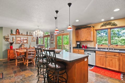 Island with stools.  RO water at sink