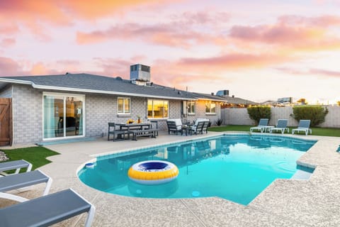 Private pool and patio.