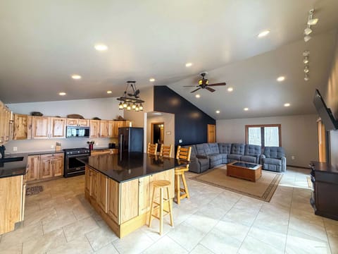 Open concept kitchen and living room