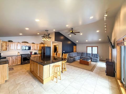 Open concept kitchen and living room