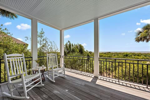 Bedroom level porch with Ocean View can access from King Guest suite.