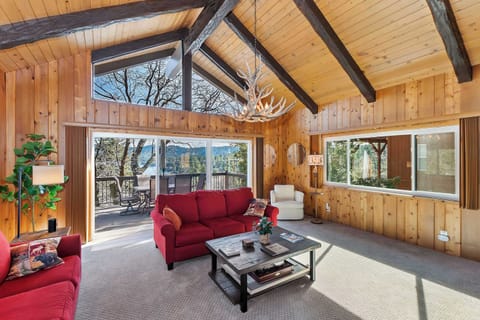 House, Multiple Beds, Patio (Acorn Acres) | Living area | 42-inch flat-screen TV with digital channels, fireplace