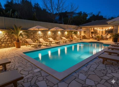 Relax by the beautiful swimming pool%2E