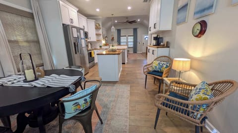 Dining room and kitchen